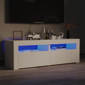 ARDEBO.de - TV-Schrank mit LED-Leuchten Weiß 120x35x40 cm