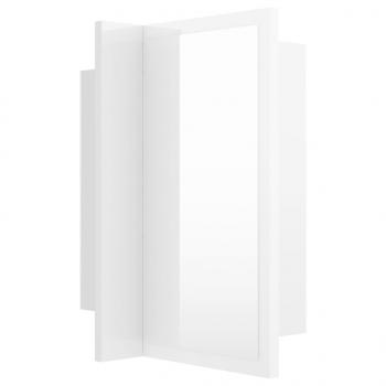 LED-Bad-Spiegelschrank Hochglanz-Weiß 40x12x45 cm Acryl
