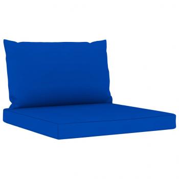 6-tlg. Garten-Lounge-Set mit Blauen Kissen