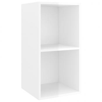 TV-Wandschrank Hochglanz-Weiß 37x37x72 cm Holzwerkstoff