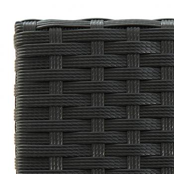 5-tlg. Gartenbar-Set Poly Rattan Schwarz