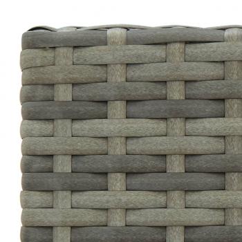 5-tlg. Gartenbar-Set Poly Rattan Grau