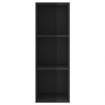 TV-Wandschrank Hochglanz-Schwarz 37x37x107 cm Holzwerkstoff