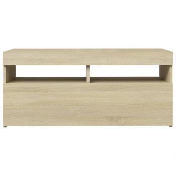 TV-Schrank mit LED-Leuchten Sonoma-Eiche 90x35x40 cm