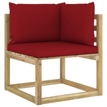 10-tlg. Garten-Lounge-Set mit Kissen Imprägniertes Kiefernholz