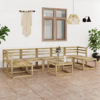 ARDEBO.de - 8-tlg. Garten-Lounge-Set Grün Imprägniertes Kiefernholz