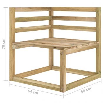 8-tlg. Garten-Lounge-Set Grün Imprägniertes Kiefernholz