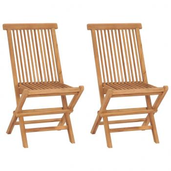 ARDEBO.de - Klappbare Gartenstühle 2 Stk. Massivholz Teak