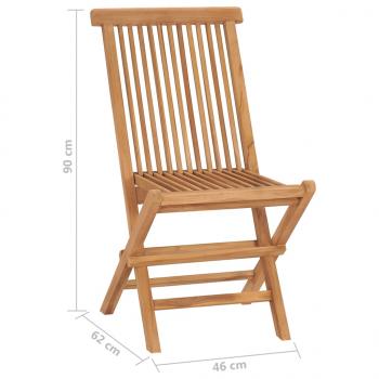 Klappbare Gartenstühle 2 Stk. Massivholz Teak