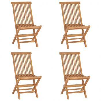 ARDEBO.de - Klappbare Gartenstühle 4 Stk. Massivholz Teak