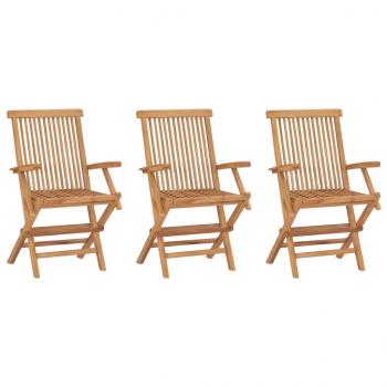 ARDEBO.de - Klappbare Gartenstühle 3 Stk. Massivholz Teak