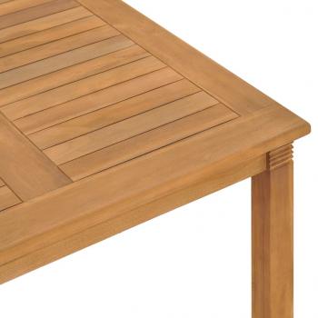 Garten-Esstisch 85x85x75 cm Teak Massivholz