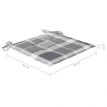 Garten-Essstühle 4 Stk. mit Kissen Massivholz Akazie 