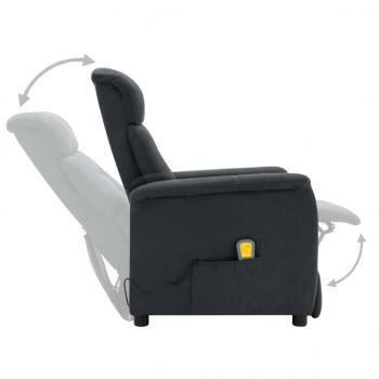 Massagesessel Elektrisch Dunkelgrau Wildleder-Optik