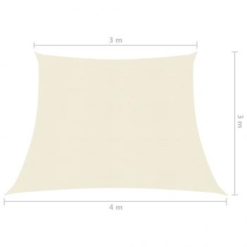 Sonnensegel 160 g/m² Creme 3/4x3 m HDPE