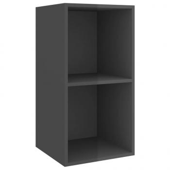 TV-Wandschrank Hochglanz-Grau 37x37x72 cm Holzwerkstoff