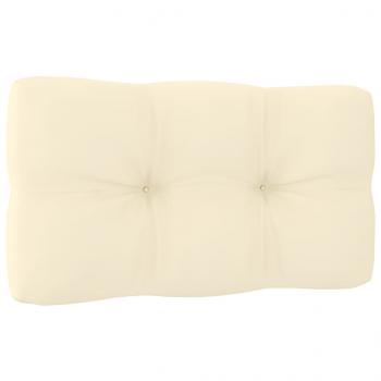 Garten-Ecksofa mit Creme Kissen Massivholz Kiefer