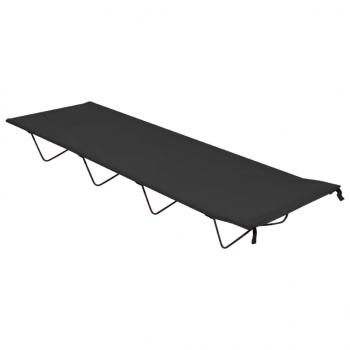 ARDEBO.de - Campingbett 180x60x19 cm Oxford-Gewebe und Stahl Schwarz