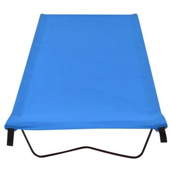 Campingbett 180x60x19 cm Oxford-Gewebe und Stahl Blau   