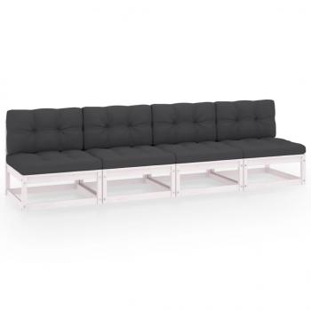 ARDEBO.de - 4-Sitzer-Gartensofa mit Kissen Kiefer Massivholz