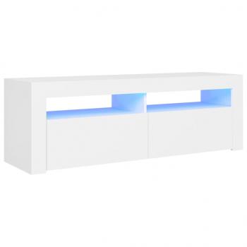 TV-Schrank mit LED-Leuchten Weiß 120x35x40 cm