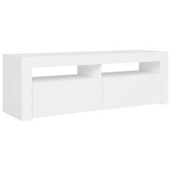 TV-Schrank mit LED-Leuchten Weiß 120x35x40 cm