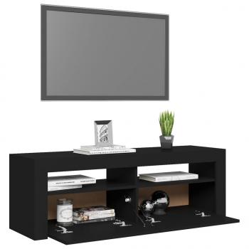 TV-Schrank mit LED-Leuchten Schwarz 120x35x40 cm