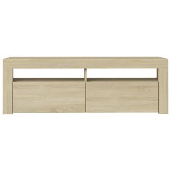 TV-Schrank mit LED-Leuchten Sonoma-Eiche 120x35x40 cm