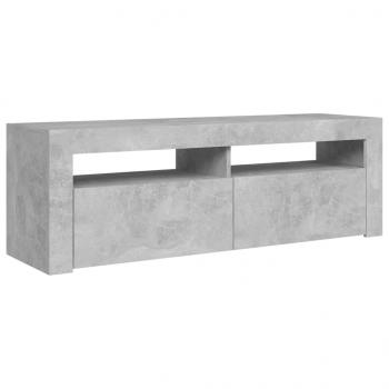 TV-Schrank mit LED-Beleuchtung Betongrau 120x35x40 cm