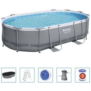 Bestway Power Stahlrahmen-Pool Set 488x305x107 cm