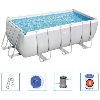 Bestway Power Steel Swimmingpool-Set Rechteckig 412x201x122 cm