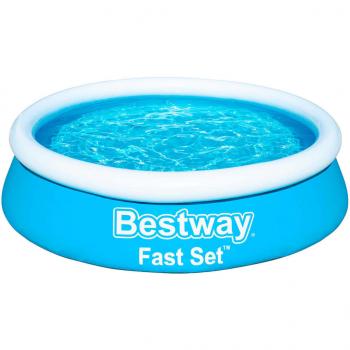 ARDEBO.de - Bestway Fast Set Aufblasbarer Pool Rund 183x51 cm Blau