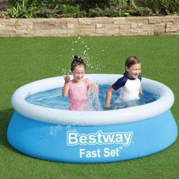 Bestway Fast Set Aufblasbarer Pool Rund 183x51 cm Blau