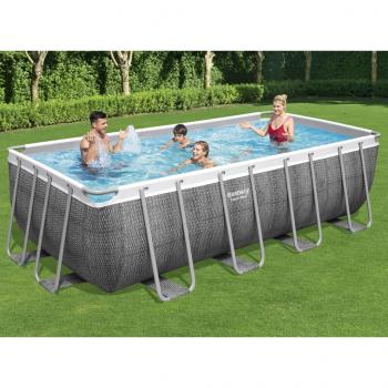 ARDEBO.de - Bestway Power Steel Swimmingpool-Set Rechteckig 488x244x122 cm