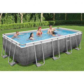 ARDEBO.de - Bestway Power Steel Swimmingpool-Set Rechteckig 549x274x122 cm