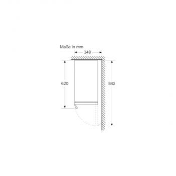 Bosch KUW20VHF0 Einbau-Weinkühlschrank mit Glastür, 58 L, 21 Flaschen, Präsentationsmodul, LED-Beleuchtung, schwarz