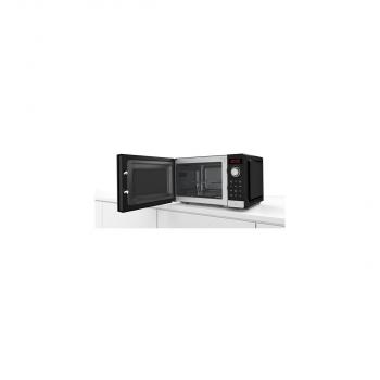 Bosch FEL023MS2 Serie 2 Stand Mikrowelle, 800 W, 20L, Kindersicherung, AutoPilot 8, LED-Display, Quickstart, Edelstahl/Schwarz