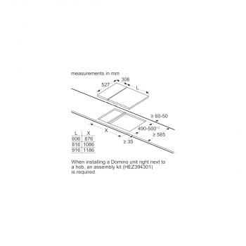 Bosch PKF375FP2E Domino-Kochfeld, 30cm breit, DirectSelect, ReStart, 17 Stufen, schwarz