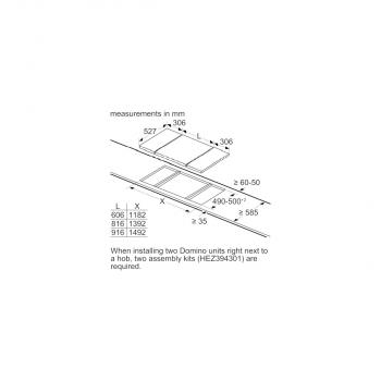 Bosch PKF375FP2E Domino-Kochfeld, 30cm breit, DirectSelect, ReStart, 17 Stufen, schwarz