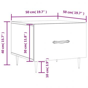 Couchtisch Sonoma-Eiche 50x50x40 cm Holzwerkstoff