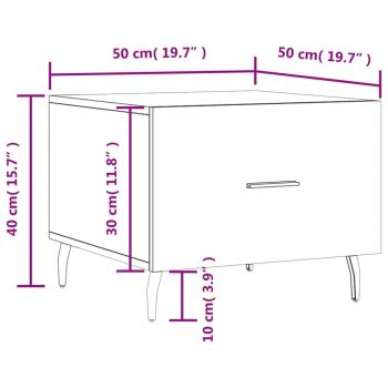 Couchtisch Braun Eichen-Optik 50x50x40 cm Holzwerkstoff