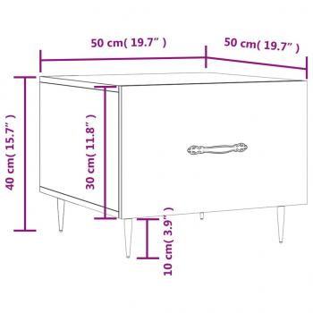 Couchtisch Grau Sonoma 50x50x40 cm Holzwerkstoff