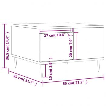 Couchtisch Schwarz 55x55x36,5 cm Holzwerkstoff