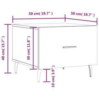 Couchtisch Schwarz 50x50x40 cm Holzwerkstoff