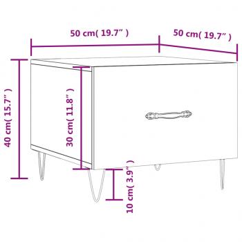 Couchtisch Weiß 50x50x40 cm Holzwerkstoff