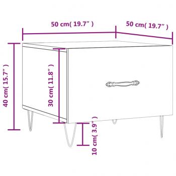 Couchtisch Grau Sonoma 50x50x40 cm Holzwerkstoff