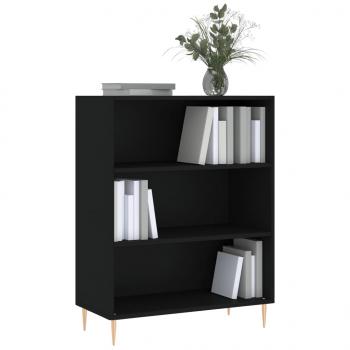 Bücherregal Schwarz 69,5x32,5x90 cm Holzwerkstoff