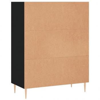 Bücherregal Schwarz 69,5x32,5x90 cm Holzwerkstoff