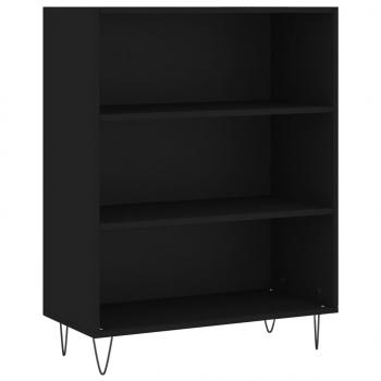 Bücherregal Schwarz 69,5x32,5x90 cm Holzwerkstoff