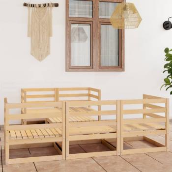 ARDEBO.de - 6-tlg. Garten-Lounge-Set Massivholz Kiefer